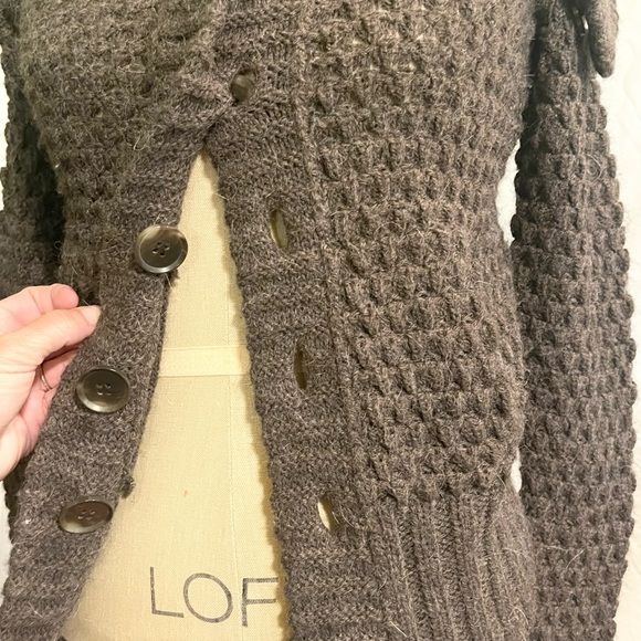 Ann Taylor Neutral Knit Soft Wool Cardigan Sweater | Size XS - Picture 3 of 9